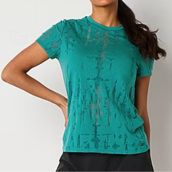 Reebok Turquoise Graphic Women's Tee - Picture 1 of 5